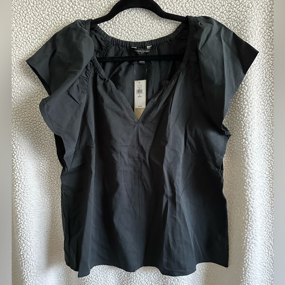 Banana Republic, black short sleeve top